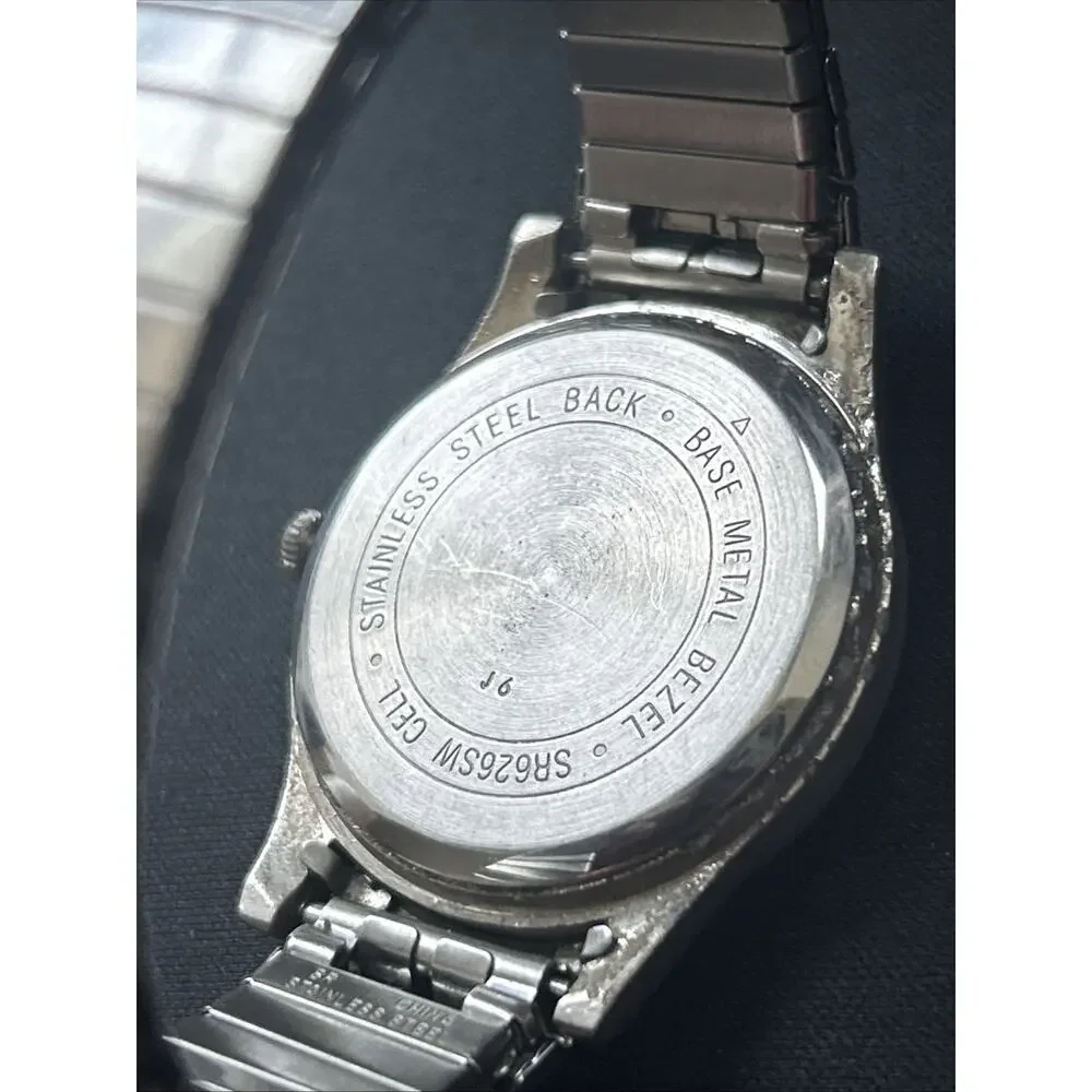 Acqua Silver Tone Stretch Band Quartz Watch